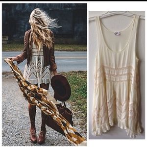 Free people voile and lace trapeze slip